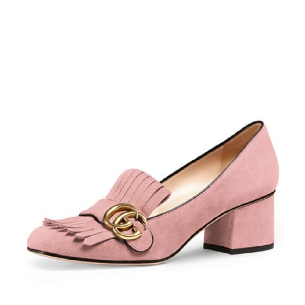 Gucci Marmont Suede Loafer pink